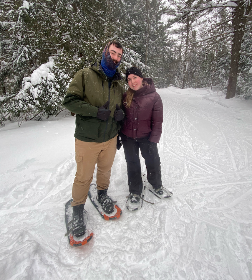 The writer on a snowshoe trek
